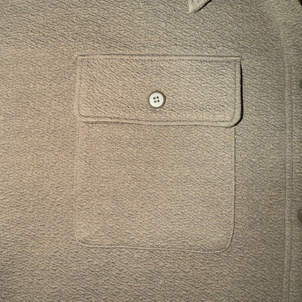 BYLT Serene Shacket Womens Small Dark Taupe Button Front Overshirt - Picture 4 of 11